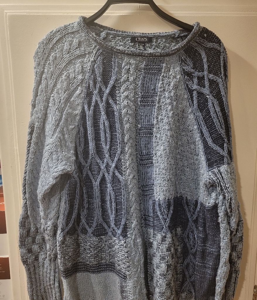 Chaps Patchwork Knit Top Size